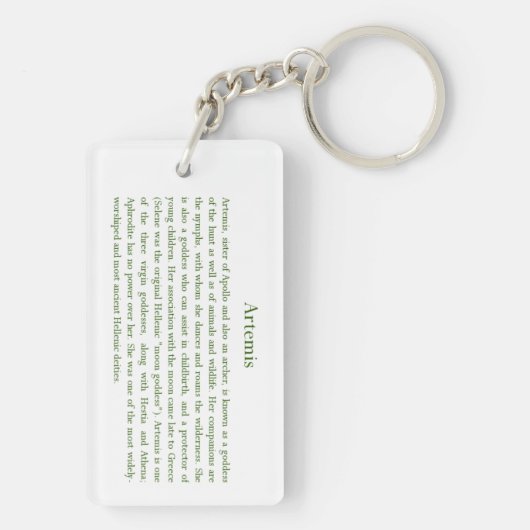 Artemis Sleutelhanger (achterkant)
