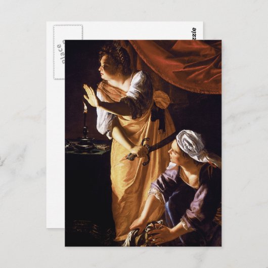 Artemisia Gentileschi Art Briefkaart (Voorkant / Achterkant)