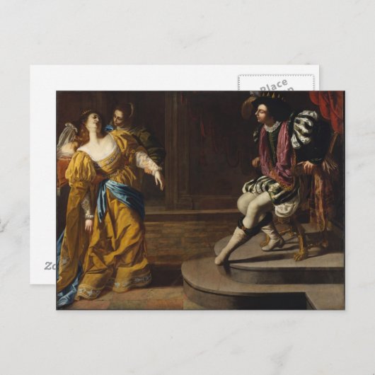 Artemisia Gentileschi Art Briefkaart (Voorkant / Achterkant)