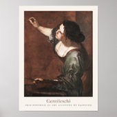 Artemisia Gentileschi Zelfportret Kunst Barok Poster (Voorkant)