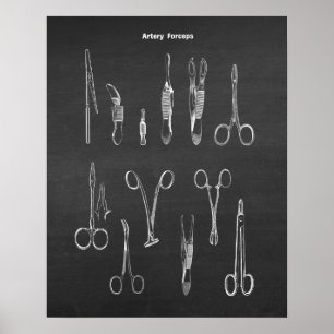 Arterie Forceps Chirurgische instrumenten Poster
