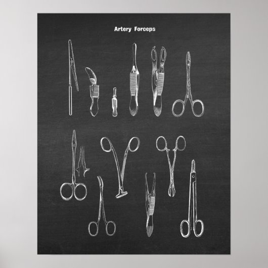 Arterie Forceps Chirurgische instrumenten Poster (Voorkant)