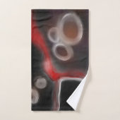 Arterieel Motief: Abstract Zwart, Wit & Rood Bad Handdoek (Handdoek)