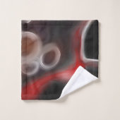 Arterieel Motief: Abstract Zwart, Wit & Rood Bad Handdoek (Wasdoekje)