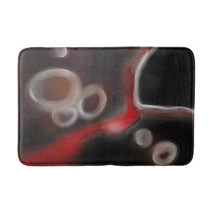 Arterieel Motief: Abstract Zwart, Wit & Rood Badmat