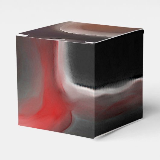 Arterieel Motief: Abstract Zwart, Wit & Rood Bedankdoosjes (Voorkant Zijde)