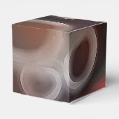 Arterieel Motief: Abstract Zwart, Wit & Rood Bedankdoosjes (Achterkant)