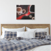 Arterieel Motief: Abstract Zwart, Wit & Rood Canvas Afdruk (Insitu (Slaapkamer))