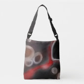 Arterieel Motief: Abstract Zwart, Wit & Rood Crossbody Tas (Voorkant)