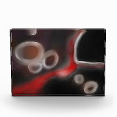 Arterieel Motief: Abstract Zwart, Wit & Rood Fotoblokken (Voorkant)