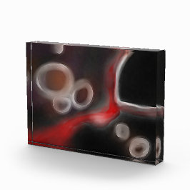 Arterieel Motief: Abstract Zwart, Wit & Rood Fotoblokken