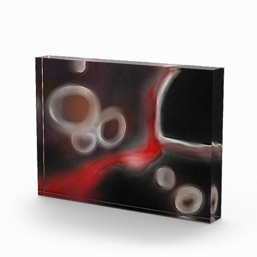 Arterieel Motief: Abstract Zwart, Wit & Rood Fotoblokken (Rechts)