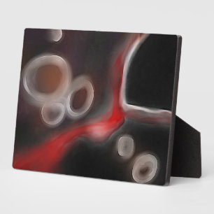 Arterieel Motief: Abstract Zwart, Wit & Rood Fotoplaat
