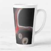 Arterieel Motief: Abstract Zwart, Wit & Rood Latte Mok (Rechts)