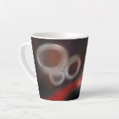 Arterieel Motief: Abstract Zwart, Wit & Rood Latte Mok (Linkerhoek)