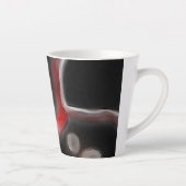 Arterieel Motief: Abstract Zwart, Wit & Rood Latte Mok (Rechts)