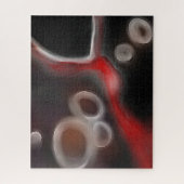 Arterieel Motief: Abstract Zwart, Wit & Rood Legpuzzel (Verticaal)