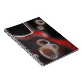 Arterieel Motief: Abstract Zwart, Wit & Rood Notitieboek (Rechterzijde)
