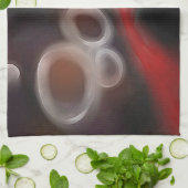 Arterieel Motief: Abstract Zwart, Wit & Rood Theedoek (Gevouwen)