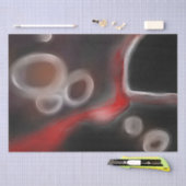 Arterieel Motief: Abstract Zwart, Wit & Rood Tissuepapier (Craft)