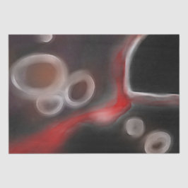 Arterieel Motief: Abstract Zwart, Wit & Rood Tissuepapier