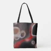 Arterieel Motief: Abstract Zwart, Wit & Rood Tote Bag (Achterkant)