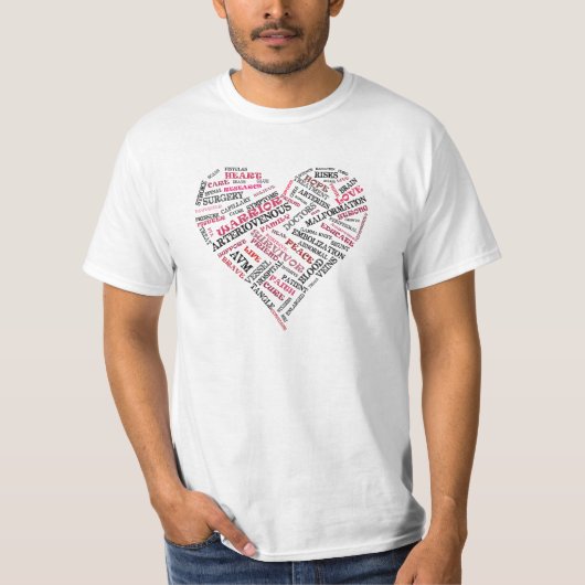 Arterioveneuze misvorming Word Heart Shirt (Voorkant)