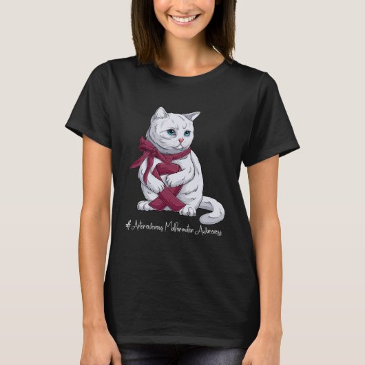 Arteriovenous Malformation Awareness Month Burgund T-shirt (Voorkant)