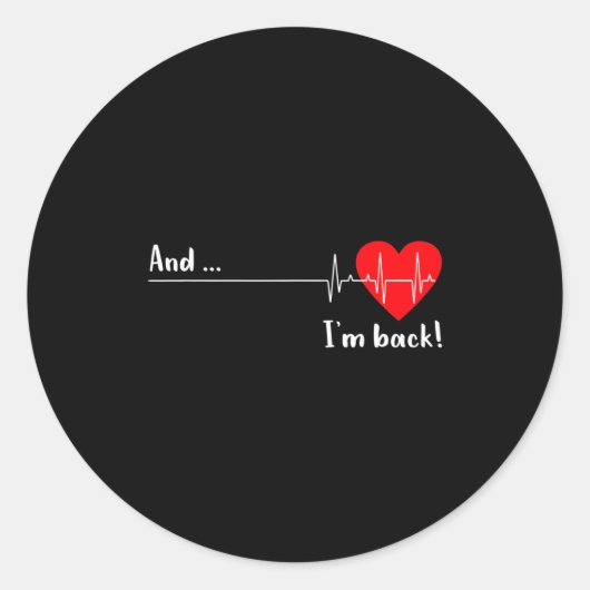 Artery Open, Heart Diseases Surgery Heartbeat Ronde Sticker (Voorkant)