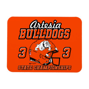 Artesia Bulldogs 33 State Championships-magneet Magneet