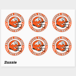 Artesia Bulldogs Football Rondel Ronde Sticker