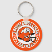 Artesia Bulldogs Football Roundel Keychain (Achterkant)