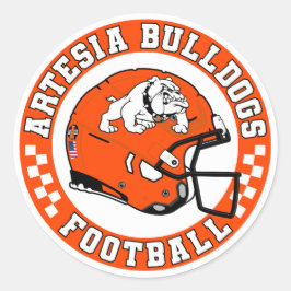 Artesia Bulldogs Football Roundel Ronde Sticker