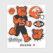 Artesia Bulldogs "Football Six-Pack" Sticker (Vel)