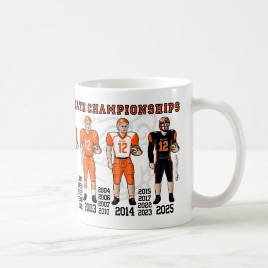 Artesia Bulldogs Football State Champ Uniforms Mug Koffiemok (Rechts)