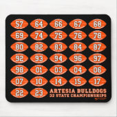 Artesia Bulldogs Football State Champs Mousepad Muismat (Voorkant)