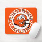 Artesia Bulldogs Helmet Roundel Mouse Pad Muismat (Met muis)