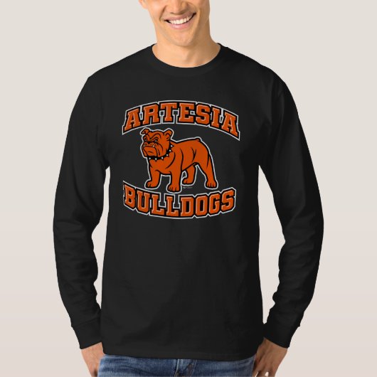 Artesia Bulldogs "Oranje hond" T-shirt (Voorkant)