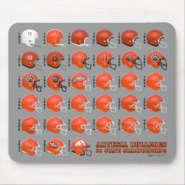 Artesia Bulldogs State Champs Helmet Mousepad Muismat