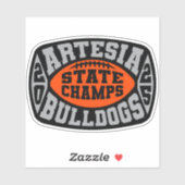 Artesia Bulldogs "State Champs" Sticker (Vel)
