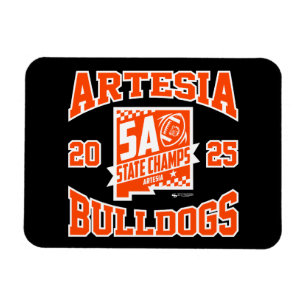 Artesia Bulldogs State Kampioen Logo Flexibele Mag Magneet