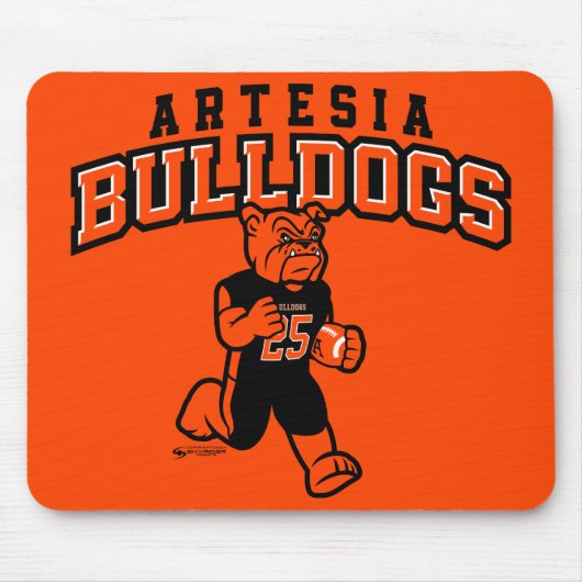 Artesia Bulldogs Touchdown-Muismat Muismat (Voorkant)