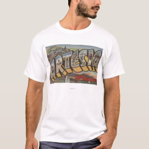 Artesia, New Mexico - Grote Letter-scènes T-shirt