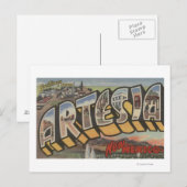 Artesia, New Mexico - grote lettertjes Briefkaart (Voorkant / Achterkant)