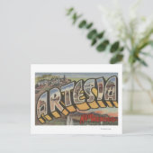 Artesia, New Mexico - grote lettertjes Briefkaart (Staand voorkant)