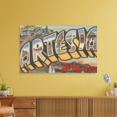 Artesia, New Mexico - grote lettertjes Canvas Afdruk (Insitu (Woonkamer))