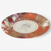 Artful Abstract Boho Kleurrijke 60ste Verjaardagsf Papieren Bordje (Gekanteld)