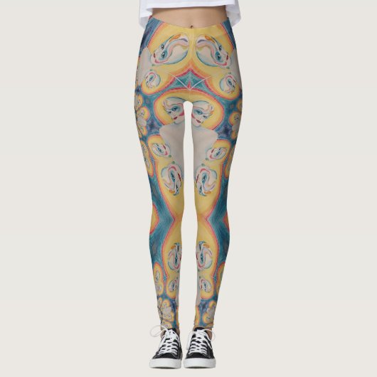 Artful Alien Yoga Leggings (Voorkant)
