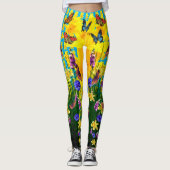 Artful Butterfly Springtime Bloemen Leggings (Voorkant)