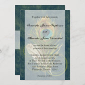 Artful Detail Peacock Feather Bruiloft Uitnodiging (Voorkant / Achterkant)